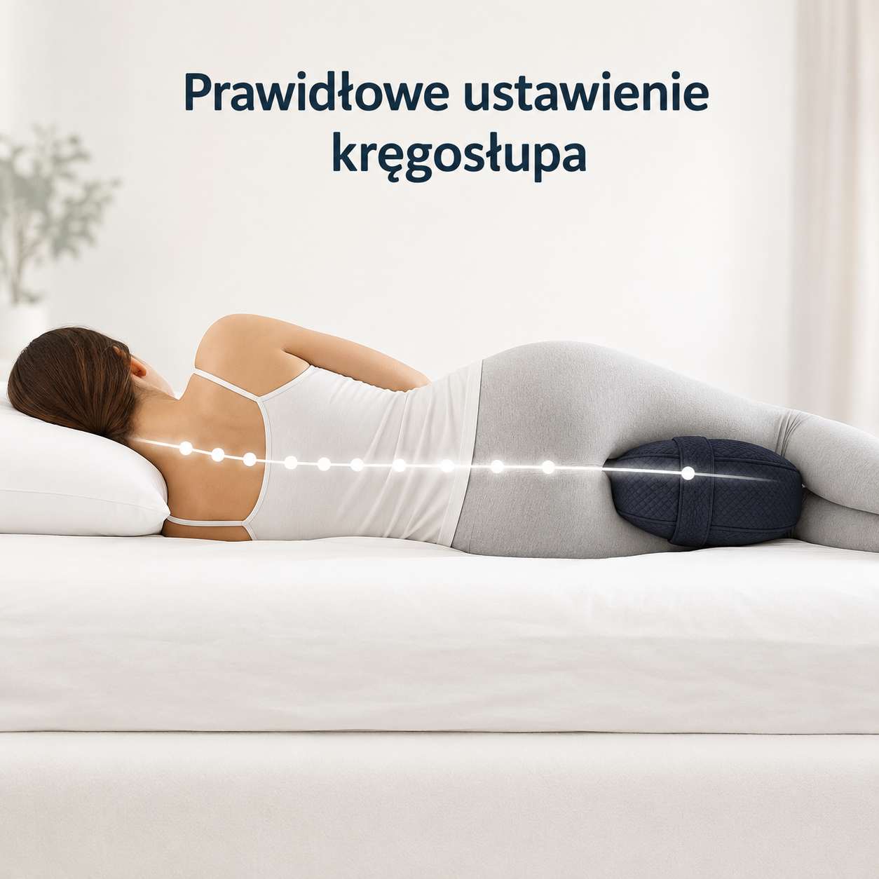 Ergonomiczna poduszka pod kolana dla śpiących na boku